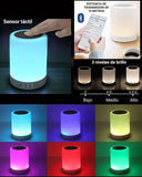 LÁMPARA + FOCO PARLANTE BLUETOOTH LUCES DE COLORES
