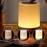 LÁMPARA + FOCO PARLANTE BLUETOOTH LUCES DE COLORES