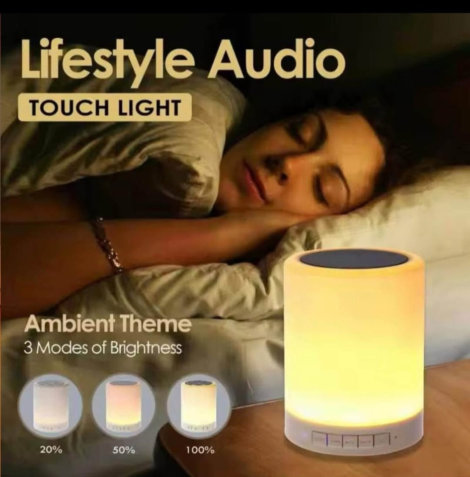 LÁMPARA + FOCO PARLANTE BLUETOOTH LUCES DE COLORES