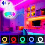 LÁMPARA + FOCO PARLANTE BLUETOOTH LUCES DE COLORES