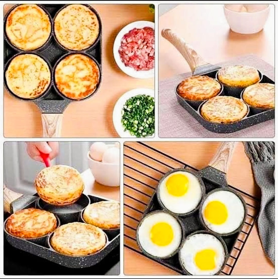 HERVIDOR DE HUEVOS + SARTEN DE 4 DIVISIONES (Combo Saludable)