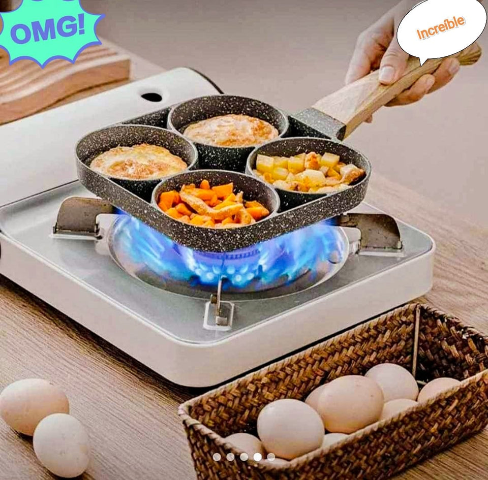 HERVIDOR DE HUEVOS + SARTEN DE 4 DIVISIONES (Combo Saludable)