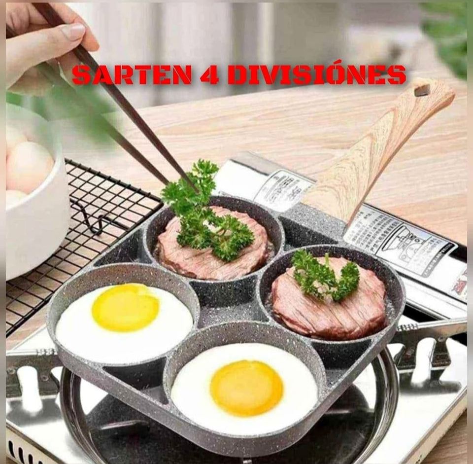 HERVIDOR DE HUEVOS + SARTEN DE 4 DIVISIONES (Combo Saludable)