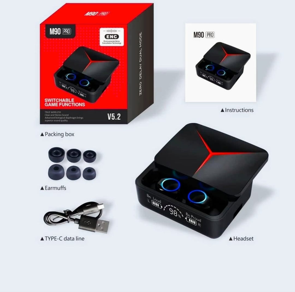 AUDIFONOS M90 PRO - INALAMBRICOS BLUETOOTH